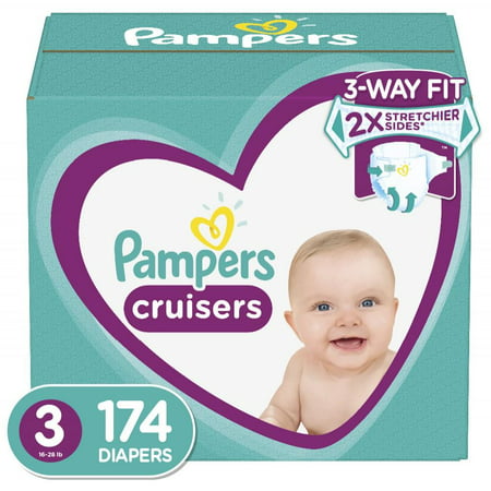 Pampers Cruisers Diapers Size 3 174 Count (Best Overnight Diapers For Heavy Wetters)