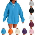 thumbnail image 5 of qucoqpe Womens Oversized Hoodies Sweatshirt Fall Fashion 2025 Casual Long Sleeve Hooded Pullover Loose Fit Drawstring Blouse Tops, 5 of 5