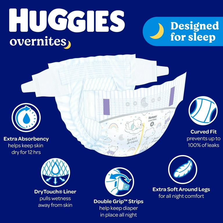 Huggies Overnites Nighttime Diapers, Size 6, 84 Ct (Select for More  Options) 