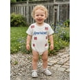 thumbnail image 4 of BemeyourBBs Newborn Baby Boy Girl 4th of July Outfit Patriot Independent Day Summer Clothes Infant Baby Bubble Romper Letter Star Flag Embroidery Short Sleeve Bodysuits Jumpsuits, 4 of 9