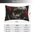 thumbnail image 2 of Kdxio Cotton Pillow Cases 16"x24" Pillowcases,Soft and Breathable Bedroom Pillow Cases-Realistic Rose Skull-No Pillow Core, 2 of 5