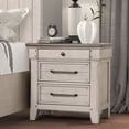thumbnail image 5 of Roundhill Furniture Walcott 5-Piece Bedroom Set with Touch LED Lighting, Weathered Dusty-taupe Finish, King, 5 of 10