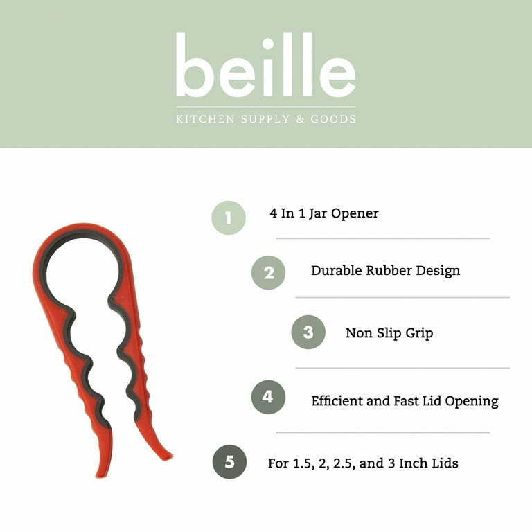 Beille Rubber Non Slip Multi Tool Adjustable Easy Grip Jar Opener