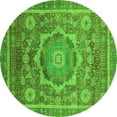 thumbnail image 1 of Ahgly Company Indoor Round Abstract Green Modern Area Rugs, 4' Round, 1 of 4