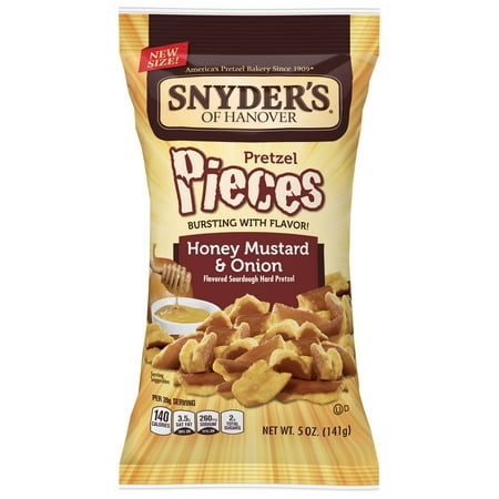Snyder's of Hanover Pretzel Pieces, Honey Mustard & Onion, (Pack of