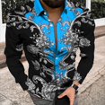 thumbnail image 4 of Camisa para hombre 2024 con estampado floral en 3D, camisa con solapa y manga larga, vestido de fiesta de graduación, 11 colores, informal, tallas S a 5XL, 4 of 4