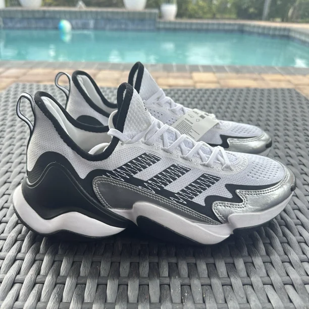 Ad-id-as Impact FLX White Silver Metallic Men's Athletic Shoes GX8109 Size 10