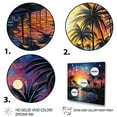 thumbnail image 3 of Designart "Palm Trees Tropical Painting II" Landscapes Floater Framed Canvas Print, 3 of 7