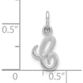 thumbnail image 2 of 10K White Gold Initial C Charm (Width 8.5) (Length 17) - Jbsp, 2 of 5