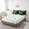 thumbnail image 4 of YST 7-Piece Gamer Comforter Set, Game Console Theme, King Size, 3D Black and Green Gamepad, Fluorescent Green, 4 of 5