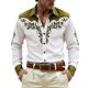 thumbnail image 1 of Camisetas de Navidad de Manga Larga de los Hombres Imprimir de Moda Casual Manga Larga Turndown Collar Blusa para Primavera Invierno Al Aire Libre Diario, 1 of 4