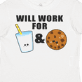 thumbnail image 4 of Inktastic Will Work for Milk and Cookies Clipart Boys or Girls Toddler T-Shirt, 4 of 5