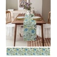 thumbnail image 3 of Vintage Blue Spring Floral Table Runner 72 Inches, Summer Butterflies Birdcage Retro Bed Runner Dresser Scarves Tabletop for Indoor Outdoor Parties/Ceremony/Banquet, 14" x 72", 3 of 8