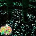 thumbnail image 1 of Flmtop 50Pcs Glow in Dark Garden Pebble Walkway Aquarium Luminous Stone Fish Tank Decor, 1 of 9