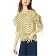 thumbnail image 2 of 1.STATE Womens Flower Etching Pullover Blouse, Yellow, Small, 2 of 2