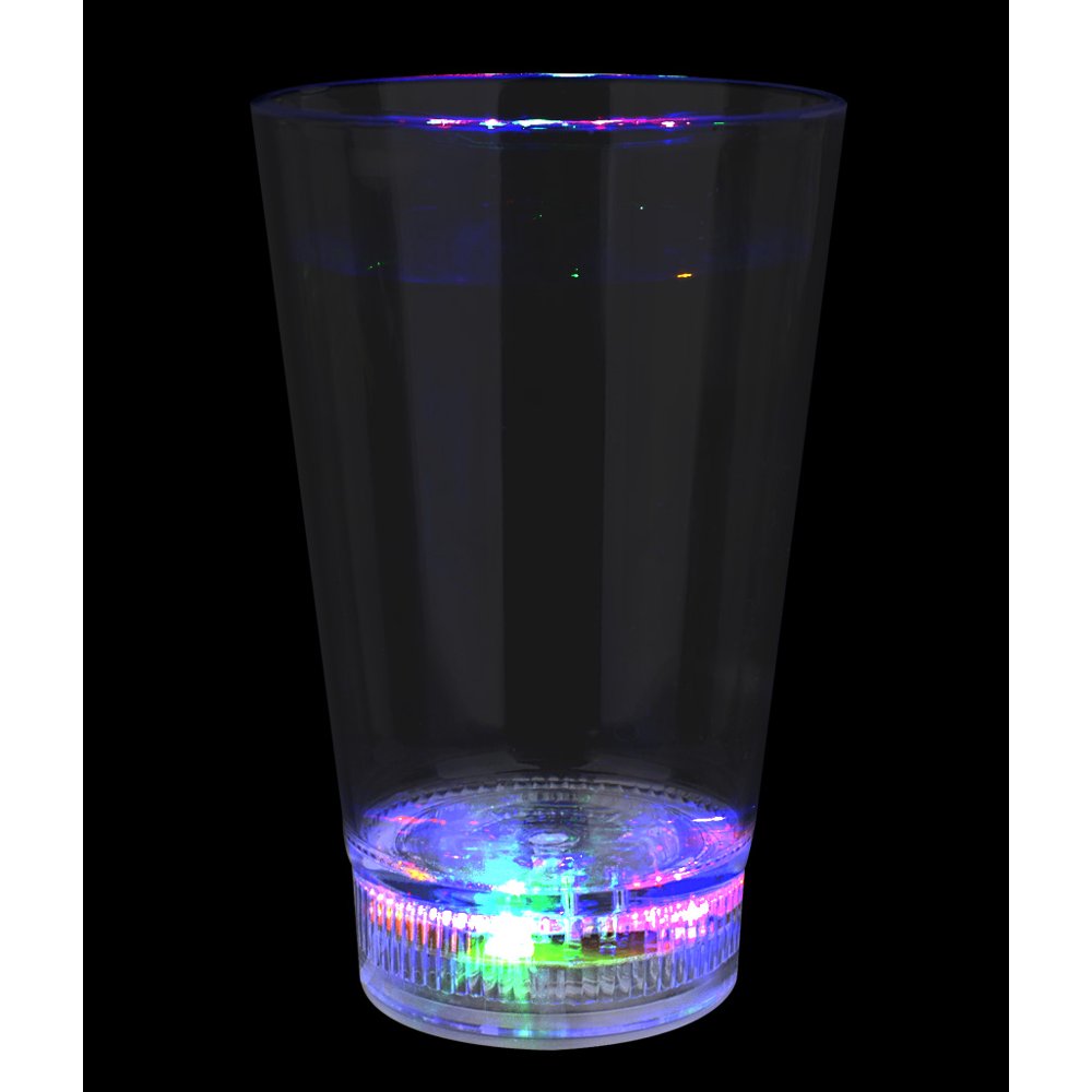 Fun Central (AD000) 1 pc 12 oz Multicolor LED Glass, LED Party Glasses, LED Light Up Drinking
