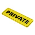 thumbnail image 3 of Uxcell 9"x3" Private Sign Acrylic Self Adhesive Door Sticker Wall Mounting Sign Yellow, 3 of 5