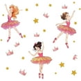 thumbnail image 3 of Pink Ballet Girl Wall Stickers Ballet Girl Vinyl Wall Decals Adhesive Sticker DIY Colorful Vinyl Art Decorations for Girls' Room Dormitory Bedroom Living Room Wall Decor, 3 of 8