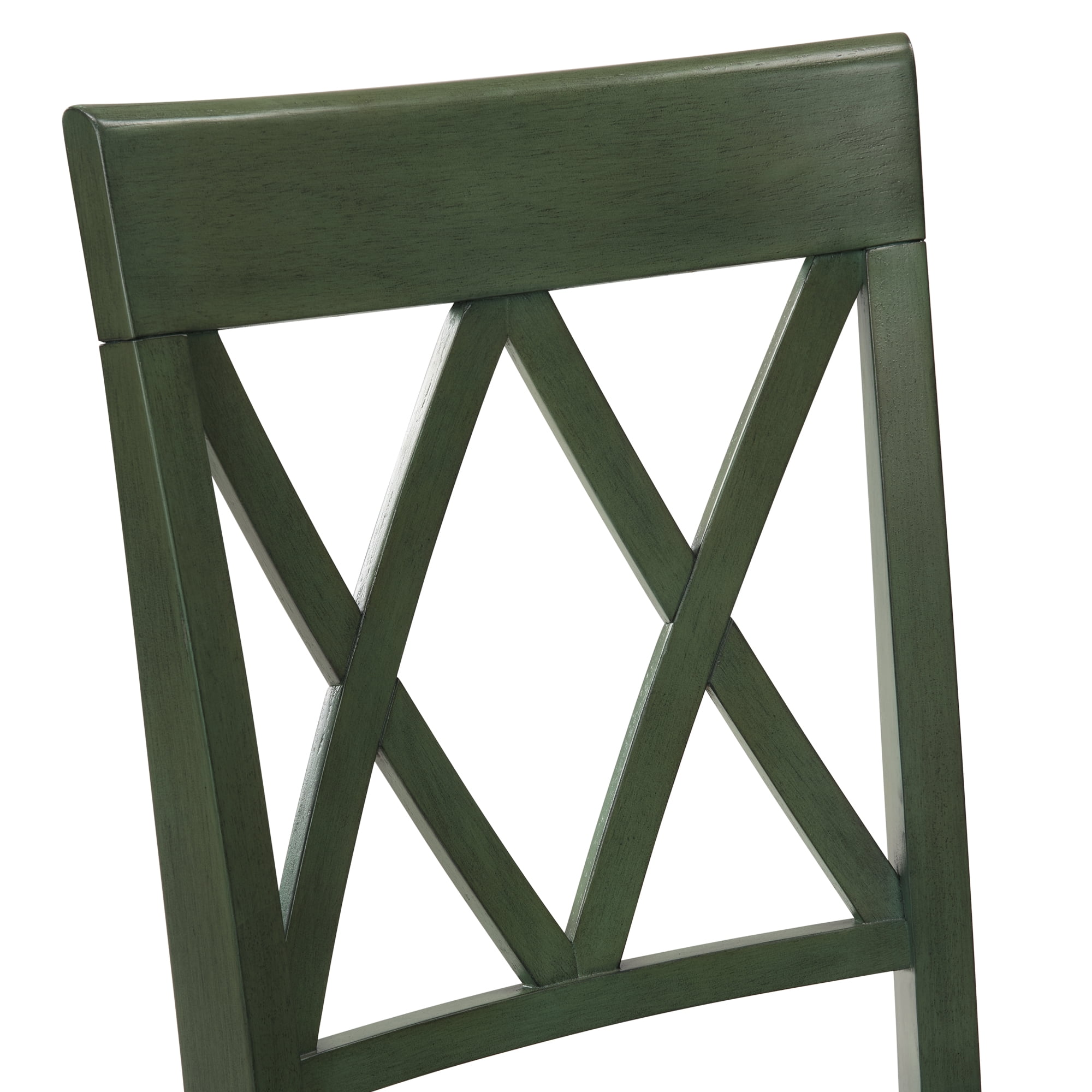 Duhome Solid Wood Dining Chairs Set of 4 Modern Cross Back Chairs for Kitchen, Dining Room,Green