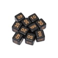 thumbnail image 1 of Dados, Juego De Dados Resistentes A Impactos De 6 Caras Y 10 Piezas, Negro Para Escritorio, 1 of 7