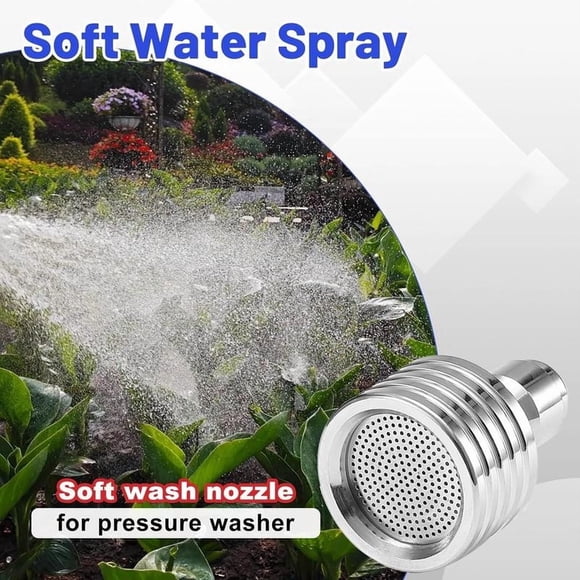 Pressure Washer Nozzle 1/4-Inch Quick-Connect Fitting for High-Pressure Cleaners Gentle Spray Pattern for Car Washing and Delicate Surfaces