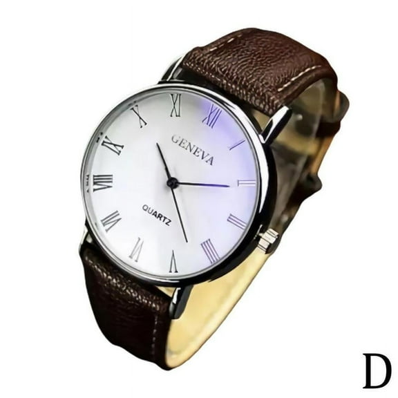 Mens Wrist Watches Watch Analogue Quartz Fashion Gift Leather 1 /