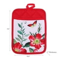 thumbnail image 2 of Maison Concepts Pot Holder With Pocket Fiery Red Floral - Set of 6 (9L X 6.75W X 1H), 2 of 2