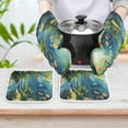 thumbnail image 6 of Shuihui Flower Oven Mitt And Pot Holder Set Oven Glove for Kitchen Baking Cooking Grilling, 6 of 6