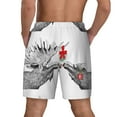 thumbnail image 4 of Gaeub Moose Kissing Under Mistletoe Mens Swim Trunks Stretch Beach Shorts Quick Dry for Men Swim Shorts Swimwear with Pockets- 3X-Large, 4 of 9
