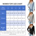 thumbnail image 6 of SHIBEVER Women Tops Fall Casual Long Sleeve Loose Fit Knit Tunic Tops V Neck Lace Blouses Comfy Trendy Soild Color Blue Tshirts Size M, 6 of 6