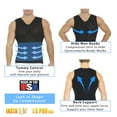 thumbnail image 6 of Men's Insta Slim VS00N1 Compression V-Neck Tank (Black 3XL), 6 of 17