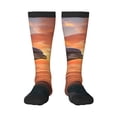 thumbnail image 1 of Fotbe Sunset Dancing Dolphin B Calcetas Divertidas Estampadas para Hombre y Mujer, Calcetas de Algodón hasta la Rodilla para Caminar, Correr, Enfermería y Embarazo, 1 of 6