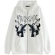 thumbnail image 2 of Sudadera con capucha con estampado de retrato para mujer, Tops cortos, cárdigan de manga larga con cremallera de gran tamaño, sudadera, ropa informal gótica Punk con bolsillo Xemadio WMZL-2185-9, 2 of 5