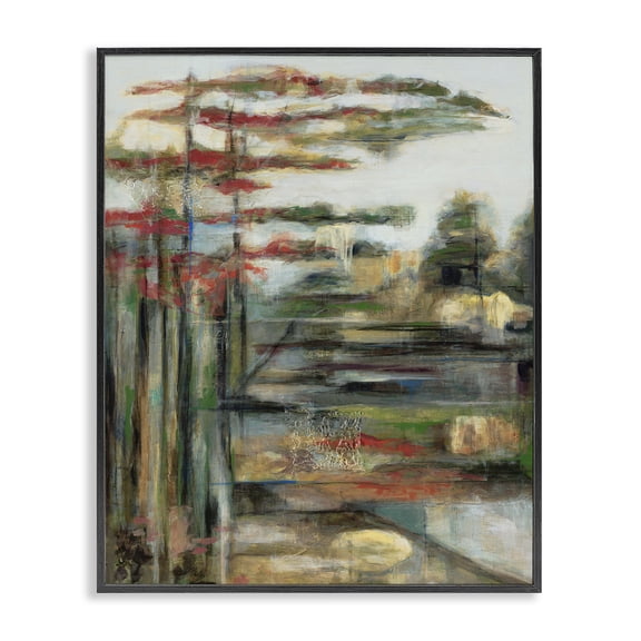Stupell Industries Modern Daydream Abstract Forest Black Framed Giclee Art, 16 x 20, by Stacey Pollard