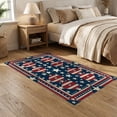 thumbnail image 2 of ODIKA 5'x7' Washable Area Rug Patriotic Tone Mosaic Featuring Repeating Halloween Plaid Independence for Small Living Room, Bedroom, Easy Care, Non-Shedding, Pet Friendly, 2 of 7