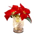 thumbnail image 4 of Luz de noche,Adorno de luz nocturna con flores navideñas 2023,Maceta navideña macetero mesa decorativa,Decoración navideña con adorno de maceta LED para flores,Lámpara de flores, 4 of 9
