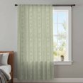 thumbnail image 4 of Sage Green Striped Sheer Curtains 54 Inches Long, Modern Abstract Art Geometric Stripes Light Filering Curtains, Breathable Simi Curtain Privacy Drapes for Kitchen Bathroom Small Window Treatment, 4 of 9