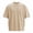 Khaki, variant on Mens Fashion Short Sleeve Tshirts Workout Oversize Pullover Solid Color Casual Tees Shirt Men Cold Gear