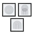 thumbnail image 1 of DesignOvation Olio Concentric Shapes 7.5" x 7.5" Framed Canvas Wall Art Prints, 3 Piece Set, 1 of 6