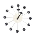 thumbnail image 4 of Reloj de pared con bola redonda, reloj colgante, creativo y divertido, sin tictac, decorativo. bola negra, 4 of 9