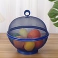 thumbnail image 1 of Canastas de frutas de malla azul con tapas para frutas, recipientes de productos de cocina de restaurante Φ11 pulgadas BLESIY Canasta de frutas, 1 of 6