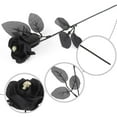 thumbnail image 4 of Deago 10 Pcs Halloween Decorations Artificial Black Roses Halloween Flowers with Skull Head Faux Silk Rose Bouquets for for Wedding Party Home Decor, 4 of 9