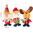 thumbnail image 3 of Christmas Plush Ornaments Santa & Snowman & Deer Dolls Christmas Decorations for Christmas Tree Pendant Holiday Party Decor, 5.9x2.4 Inch, 3 of 6