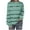 Mint Green, variant on Frostluinai Oversized Striped Shirts Women Long Sleeve Crew Neck Comzy T Shirts Casual Drop Shoulder Pullover Tops Loose Fit Blouses