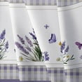 thumbnail image 5 of Oval Lavender Floral Tablecloth, 60x84Inch, Watercolor Floral, Waterproof Wrinkle Resistant, Spring/Summer Decor for Kitchen & Dining Room, 5 of 6