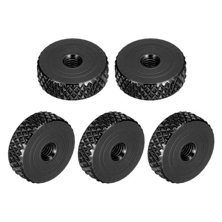 

30Pack Flat Knurled Thumb Nuts M3x12x4xmm Pass Hole Nut Aluminum Alloy Black