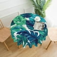 thumbnail image 5 of Tropical Tablecloth Round 60 Inches for Summer Green Hawaiian Palm Leaf Round Tablecloth Polyester Washable Circle Table Cover Table Cloth for Kitchen Dining Room Picnic Patio Wedding Party, 5 of 6