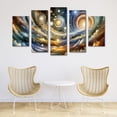 thumbnail image 2 of Cuadro decorativo para sala recamara Abstracto Nubes Espacio Colores elegante moderno minimalista Set de 5 piezas Cuadros Abigail, 2 of 5