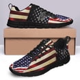 thumbnail image 4 of Black German Shepherd American Flag Patriot Running Shoes Sneakers Mesh Black Size 12, 4 of 5