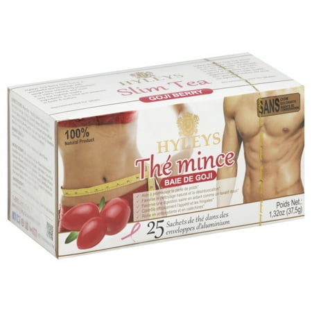 - Hyleys 100% Natural Slim Green Tea Goji Berry Flavor, 25 Teabags